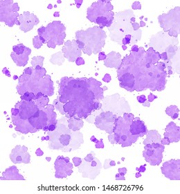 Vector watercolour violet drops for textures or backgrounds. 