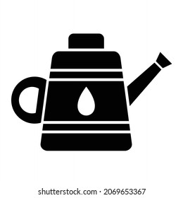 Vector Watering Can Glyph Icon Design
