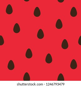 Vector watermelon background with black seeds.