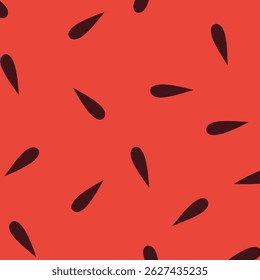 Vector watermelon background with black seeds. Seamless pattern Watermelon texture and background.