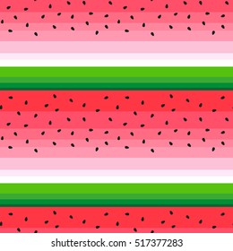 Vector watermelon background with black seeds.