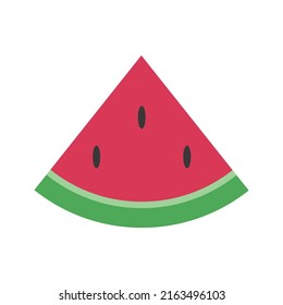 Vector Watermelon, flat icon illustration on white background