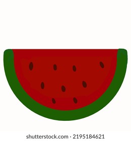 vectores de fruto de sandía sobre fondo blanco