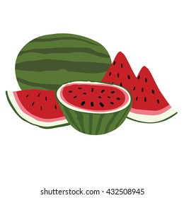 VECTOR of Watermelon Graphic illustrator for Symbol, Icon and Sign