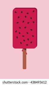 Vector watermelon ice cream