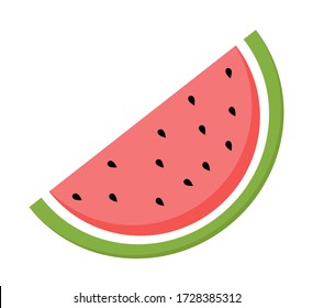 Vector watermelon icon. Colored illustration, summer. 