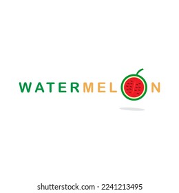 Logo-Design-Illustration mit Vektorgrafik-Wassermelone 