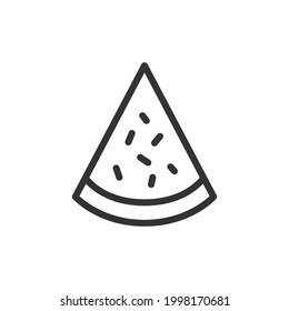 Vector watermelon line icon. Symbol in trendy outline style. Vector illustration isolated on a white background. 