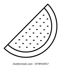 Vector Watermelon Outline Icon Design
