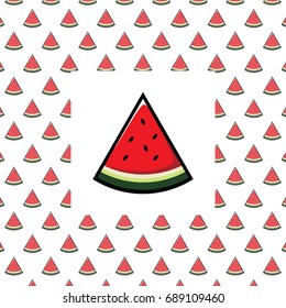 Vector watermelon pattern