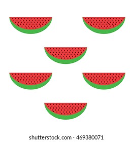 vector watermelon pattern on white background