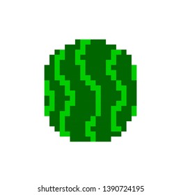 Vector watermelon  pixel art color