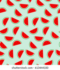 Vector watermelon repeat pattern