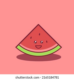 Vector of Watermelon in simple style. Can be used as Logo, Brands, and Mascots
