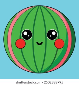 Vector of Watermelon with smooth color tone