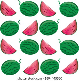 Vector watermelon texture pattern background design