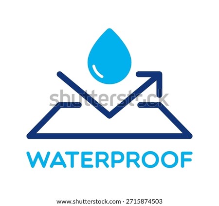 Vector Waterproof Symbol on White Background