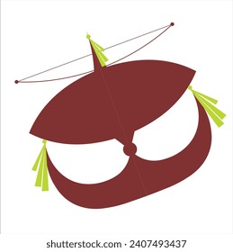Vector of wau bulan Malaysia on White Background