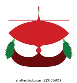 Vector Of Wau Bulan on White Background