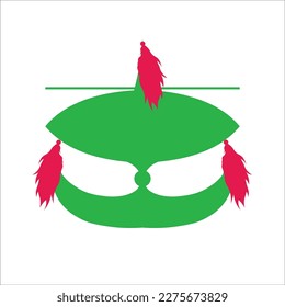 Vector of wau bulan on white background