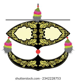 Vector of Wau Bulan on White Background