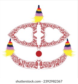 Vector of Wau Bulan on White Background