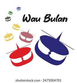 vector of wau bulan on white background