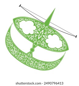 vector of wau bulan on white background for graphic design