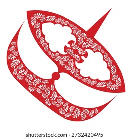Vector wau bulan on white background for graphic design