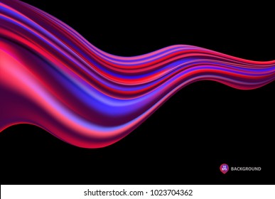 Vector wave abstract holographic background