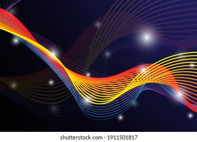 Vector of wave background look so fantastic and colorful.