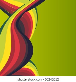 Vector wave background with space