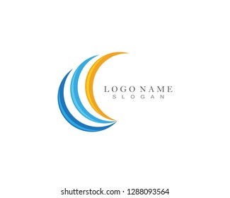 Vector - Wave beach logo and symbols vector template icons