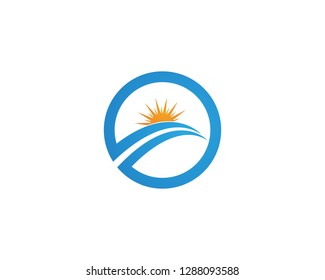 Vector - Wave beach logo and symbols vector template icons