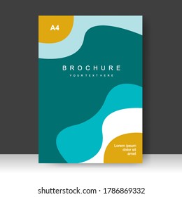 Vector wave business brochure template. Banner Design, Poster in A4 size. Simple Flyer promotion. magazine. Vector illustration