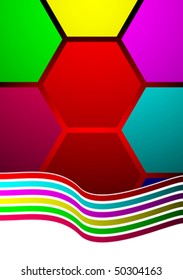 Vector wave cell color
