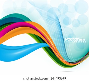 vector wave colorful background
