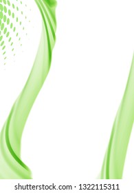 Vector wave and curve line. EPS10 with transparency. Abstract composition with curve line. Three dimensional effect line. Background with copy space. Place for text. Border line