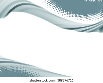 Vector wave and curve line. EPS10 with transparency. Abstract composition with curve line. Three dimensional effect line. Background with copy space. Place for text. Border line