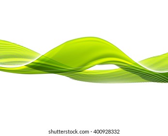 Vector wave and curve line. EPS10 with transparency. Abstract composition with curve lines. Blurred lines with copy space. Place for text. Border lines. Abstract green water waves.
