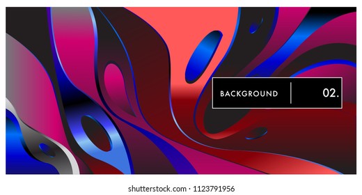 Vector wave curvy geometric for banner background. wallpaper background for website.