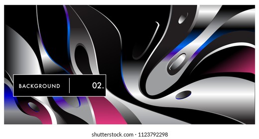 Vector wave curvy geometric for banner background. wallpaper background for website.