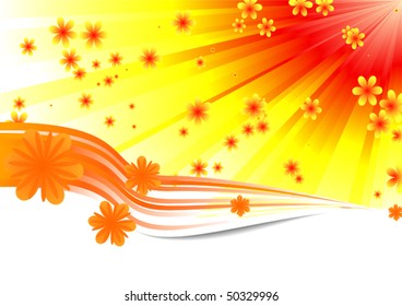 Vector wave flower