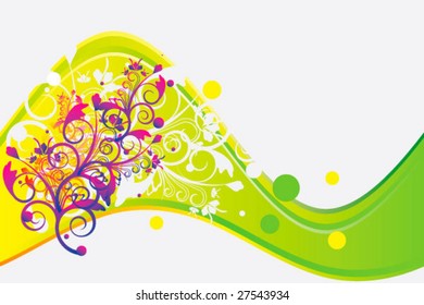 Vector Wave Flower Ornament Stock Vector (Royalty Free) 27543934 ...