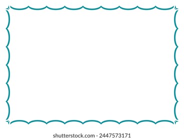 vector wave frameFrame for your text, photos or invitations, Elegant blank Frame for certificate, diploma, voucher, invitation, congratulation