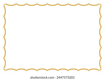 vector wave frameFrame for your text, photos or invitations, Elegant blank Frame for certificate, diploma, voucher, invitation, congratulation