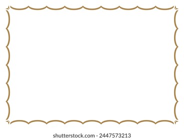 vector wave frameFrame for your text, photos or invitations, Elegant blank Frame for certificate, diploma, voucher, invitation, congratulation