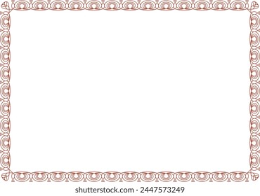 vector wave frameFrame for your text, photos or invitations, Elegant blank Frame for certificate, diploma, voucher, invitation, congratulation