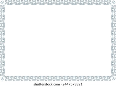 vector wave frameFrame for your text, photos or invitations, Elegant blank Frame for certificate, diploma, voucher, invitation, congratulation