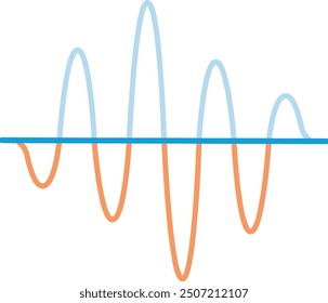 Vector of Wave Frequency in Colorful Design